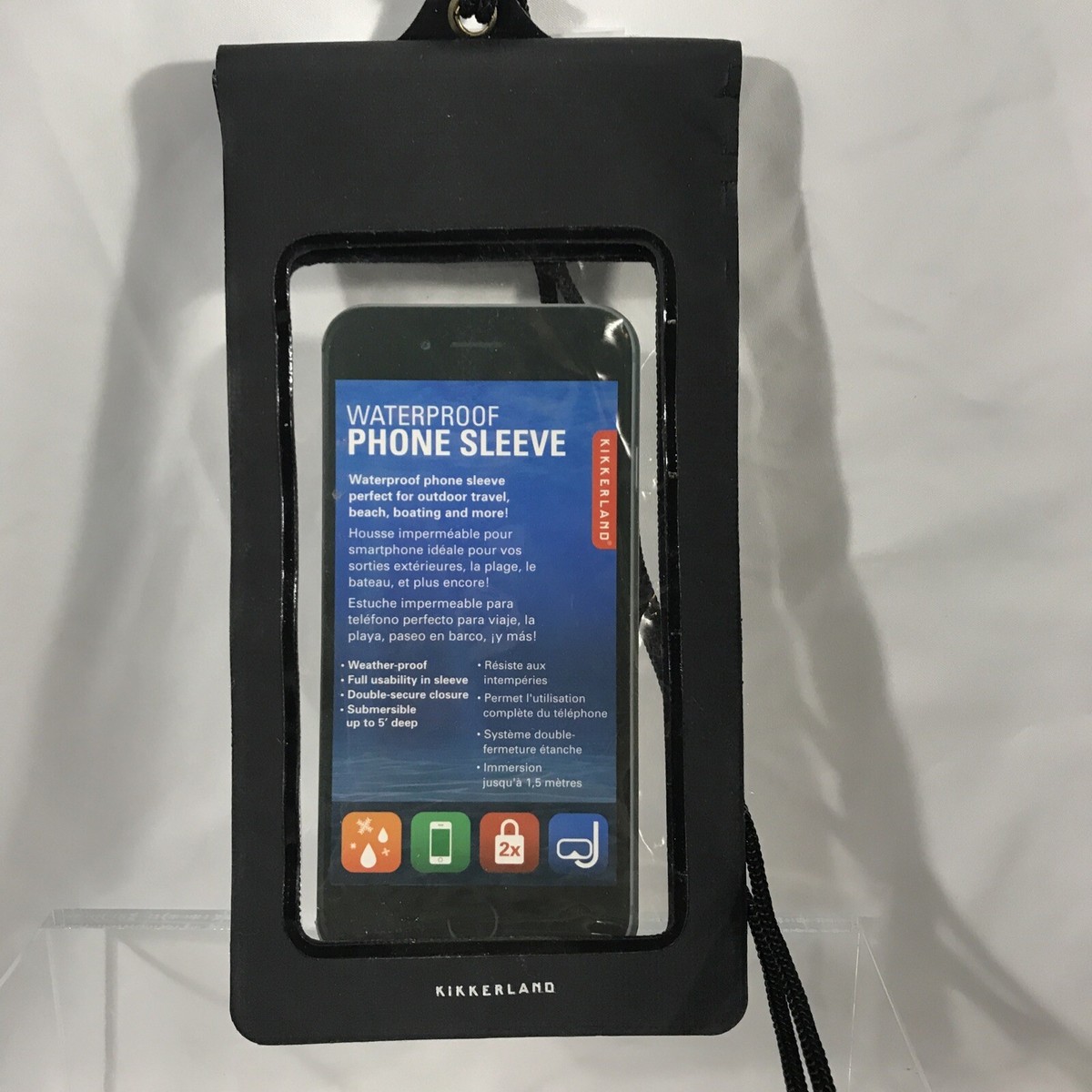 NEW Kikkerland Waterproof Phone Sleeve case Dry Bag Fits Apple