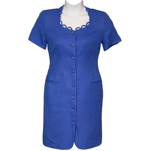 Women's Plus Size 1X JNY Jones New York Blue Denim Short Sleeve Dress  60%Cotton | eBay