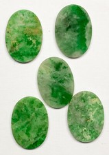 Rare 5 Five 12 X 10 mm Cabochon Slab Cut Oval Natural Jadeite 9 to 10 cts total