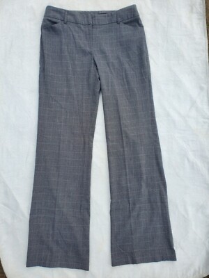 Apostrophe Rosa Dress Pants Women's Size 2 Gray Window Pane Career Work Stretch