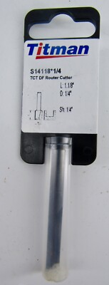 Titman 1/4'' Schaft TCT Doppelflöte Router Cutter - L = 1. 1/8'', D=1/4'' - S14118