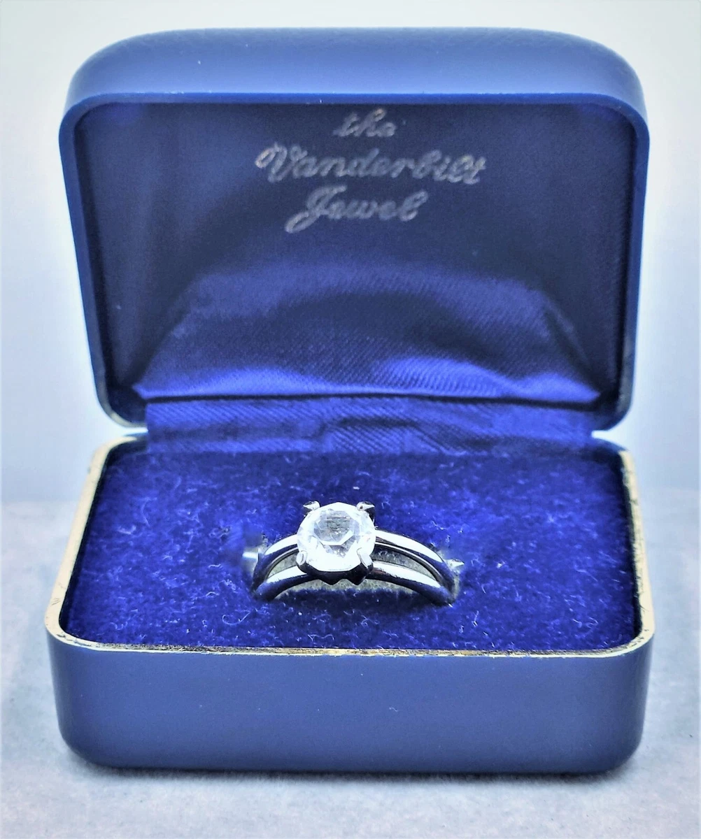 Vintage The Vanderbilt Jewel CZ Engagement Wedding Band Ring