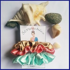 3Pcs Woman Satin Scrunchies Hair Ties for Ladies Girls Kids