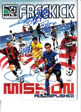 2002 US World Cup Team signed MLS soccer program Landon Donovan Cobi Jones (JSA)