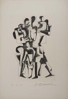 Ossip ZADKINE: Le sol qui va, original signed engraving