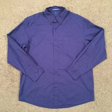 Port Authority Shirt Mens Large Blue Long Sleeve Button Down