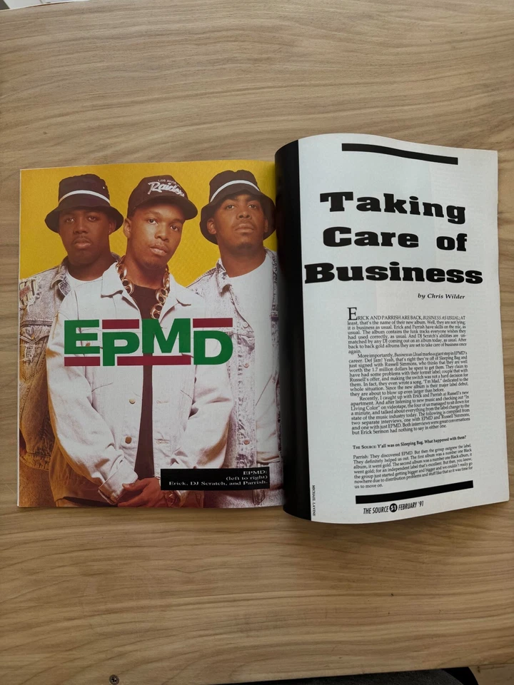 The Source Magazine February EPMD Cover 1991 (Near Mint) - Image 2 of 3