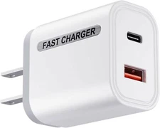 USB C Charger Block 30W, Dual Port Wall Fast Charger, Type C USB PD 3.0 Power