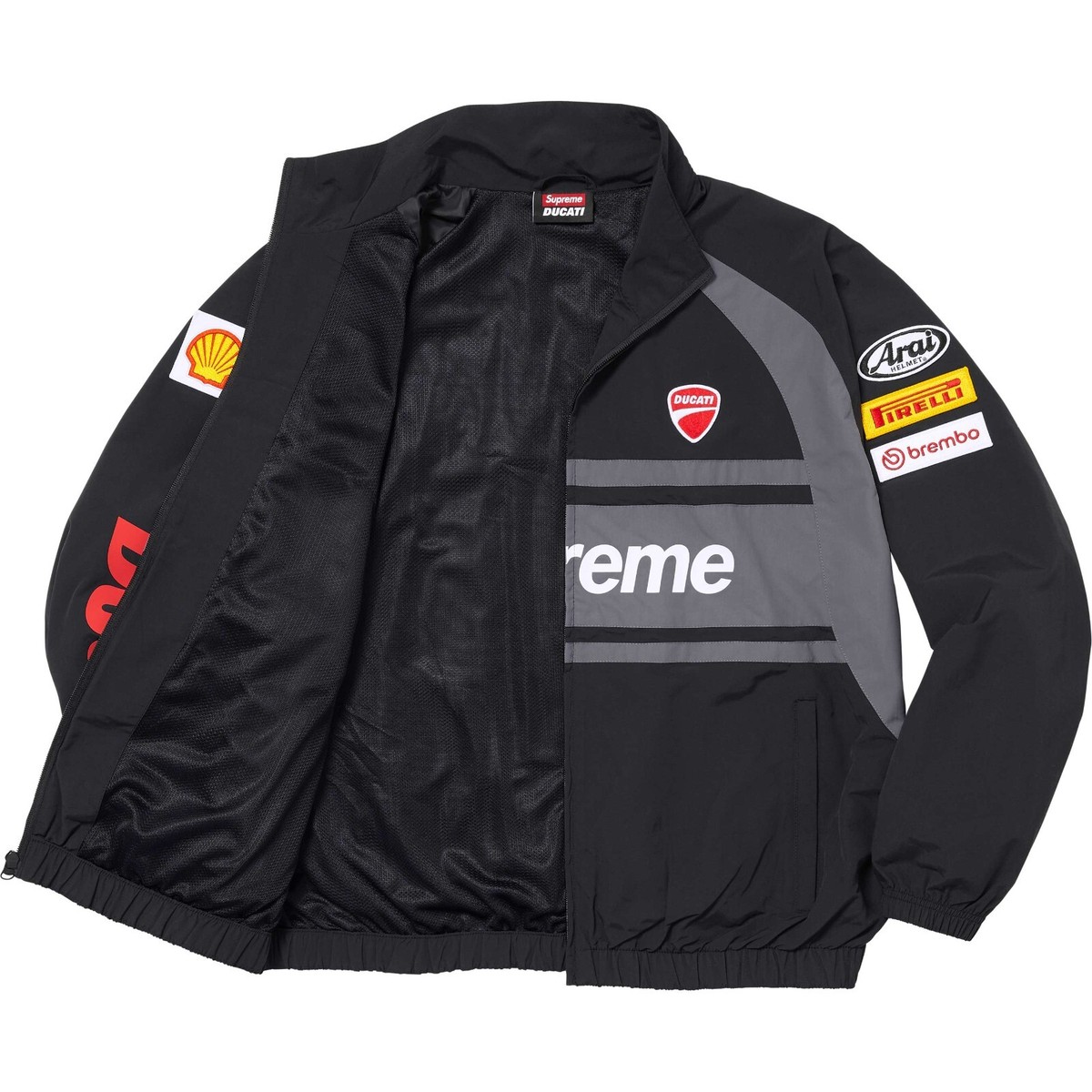 Supreme x Ducati Track Jacket Black White Blue 3colors SS24 Supreme x Ducati Track Jacket Black White Blue 3colors SS24