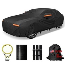 30 Layers Car Cover for Automobiles All Weather Fit Sedans 181"-190" Black