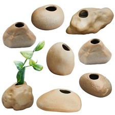 8 Pcs Aquarium Plant Pots Ceramic Aquarium Plant Holder Aquatic Cup Holder Aq.