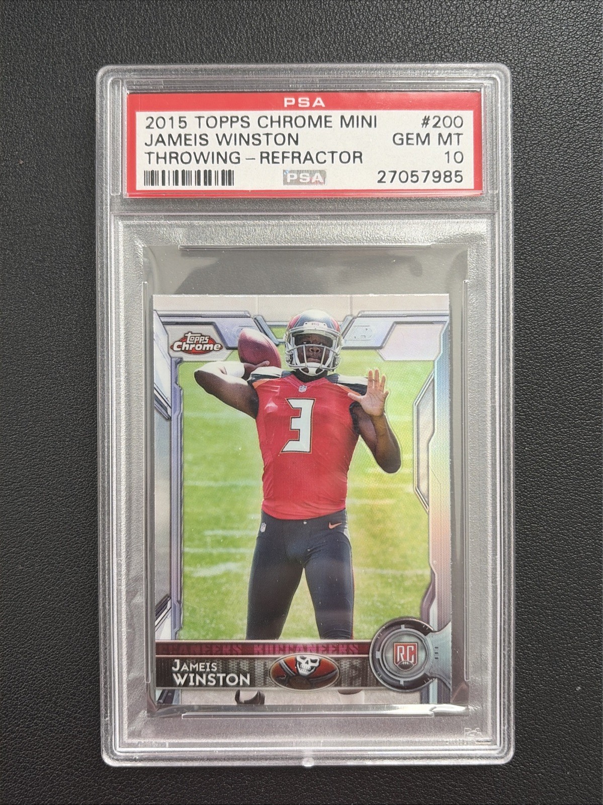 Jameis Winston Topps Chrome Mini #200 Throwing-Pulsar Refractor