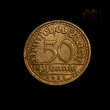 50 Pfennig Deutsches Reich 1920 A Weimarer Republik sehr schön erhalten