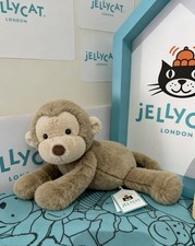 Jellycat Smudge Monkey Medium NWT with Dust Bag Plush Gift With Tag/Bag