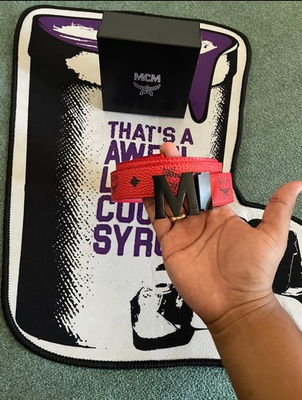 #ad MCM Men’s Leather Belt $30.59