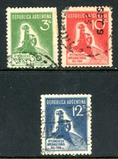 Argentina 1932 Refrigeration Conference Set Scott #406-408 VFU I756