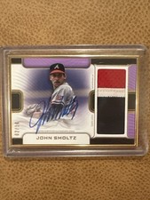John Smoltz Auto Patch /10 Gold Frame 2023 Topps Definitive Collection Autograph