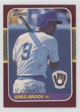 1987 Donruss Opening Day Box Set Greg Brock #50 0f3j