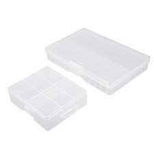 2pcs Portable 24 AA Battery Storage Box, 48 AA Batteries Protective Container