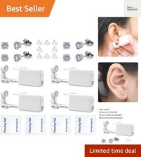 Disposable Ear Piercing Kit with CZ Earring Studs - Safe  Easy to Use