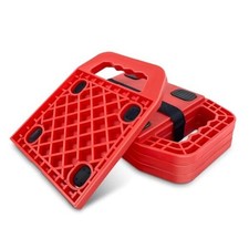 6.5" X 6.5" RV Stabilizer Jack Pads with Anti-Slip Rubber Mats, Stackable