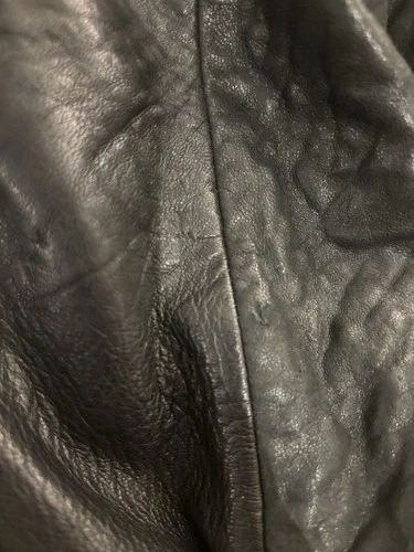 Wilsons Leather Pelle Studio Mens XXL Black Leather Jacket Removable Liner, GUC image 12