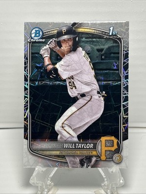 2025 Bowman Chrome Will Taylor Laser Refractor #BCP-179 Pittsburgh Pirates