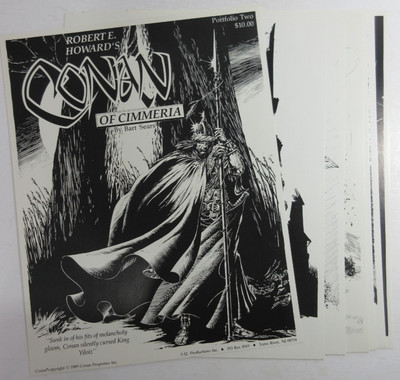 ''Conan of Cimmeria'' 6 Prints (11 x 24'') Robert E. Howard 1989 Portfolio 2 Sears