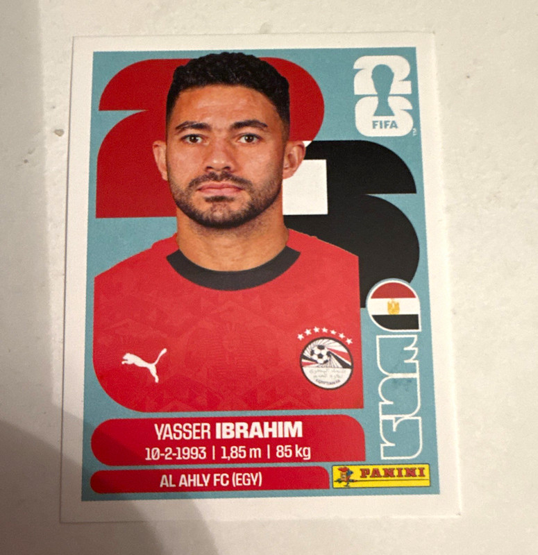 Panini FIFA World Cup 2026 Yasser Ibrahim EGY 5 Al Ahly Player Portrait