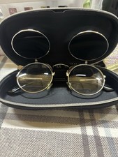 Steampunk Goggles Glasses Round Sunglasses Emo Retro Vintage Flip Up Black Lens.