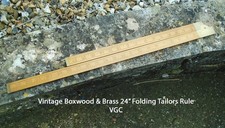 Superb Boxwood & Brass 24” Folding Right Angle Tailors Square Rule