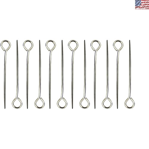 Brochettes de tapisserie d'ameublement 3-1/2 pouces de haute qualité - Pack de 12 broches en métal durables - Photo 1/2