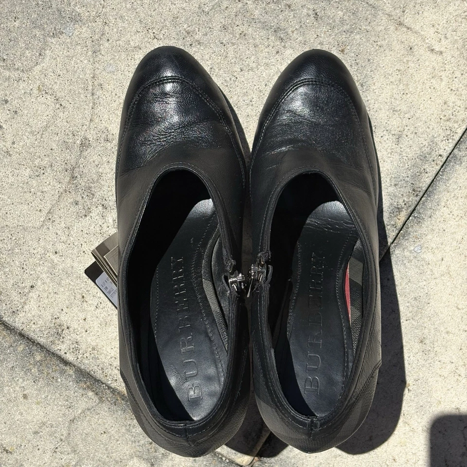 RARO VINTAGE Burberry Nova Check Zapatos de salón CON ETIQUETA Negro Talla 39EU Foto 2 de 4