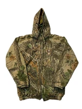 Vintage Scent Blocker Canvas Jacket Mens Medium Camouflage Lined Hooded USA