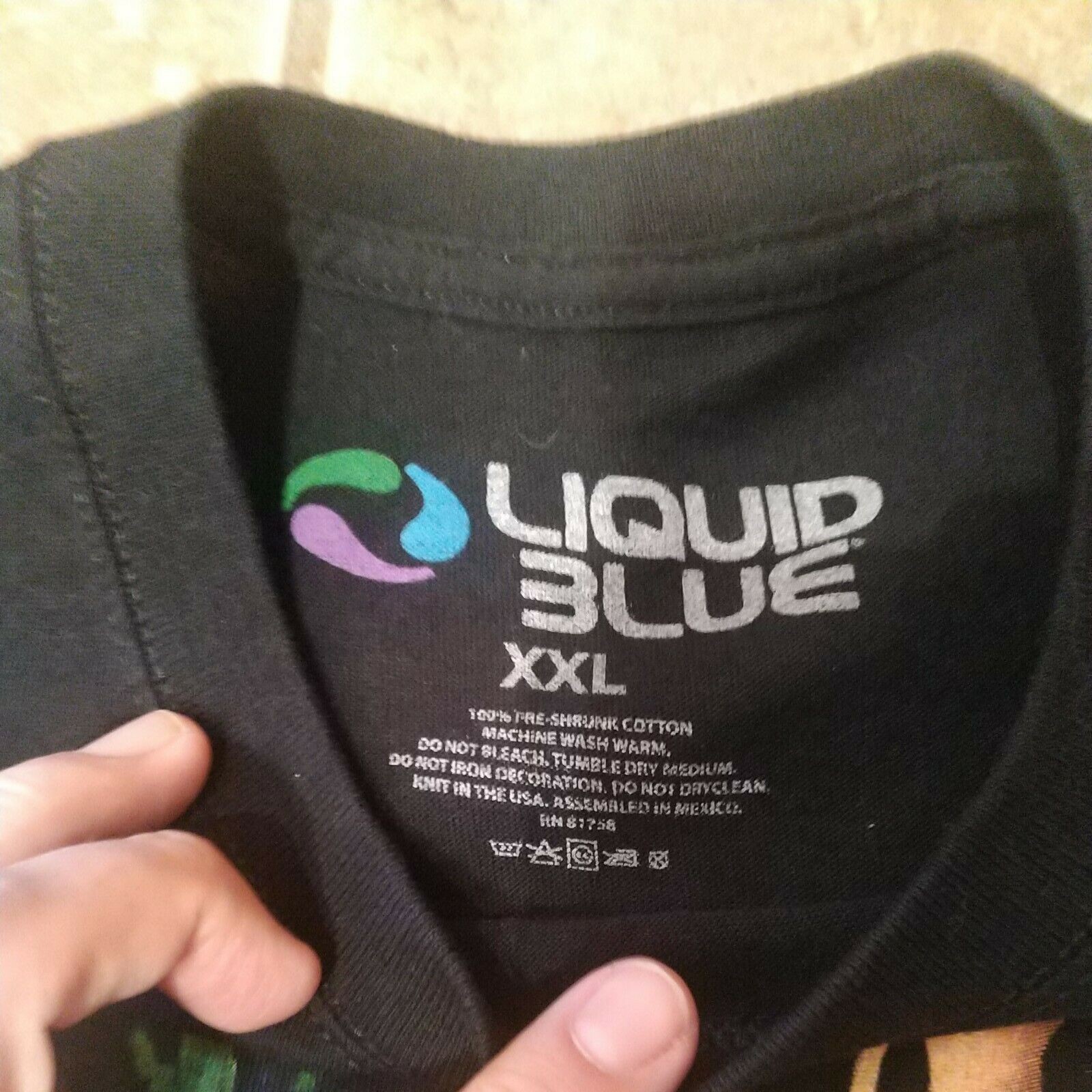 Rare Liquid Blue Exploding Psychedelic Hippie Sku… - image 3