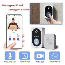 D10 Intelligent Wireless Doorbell Camera With Rechargeable Battery, Two-way Audi