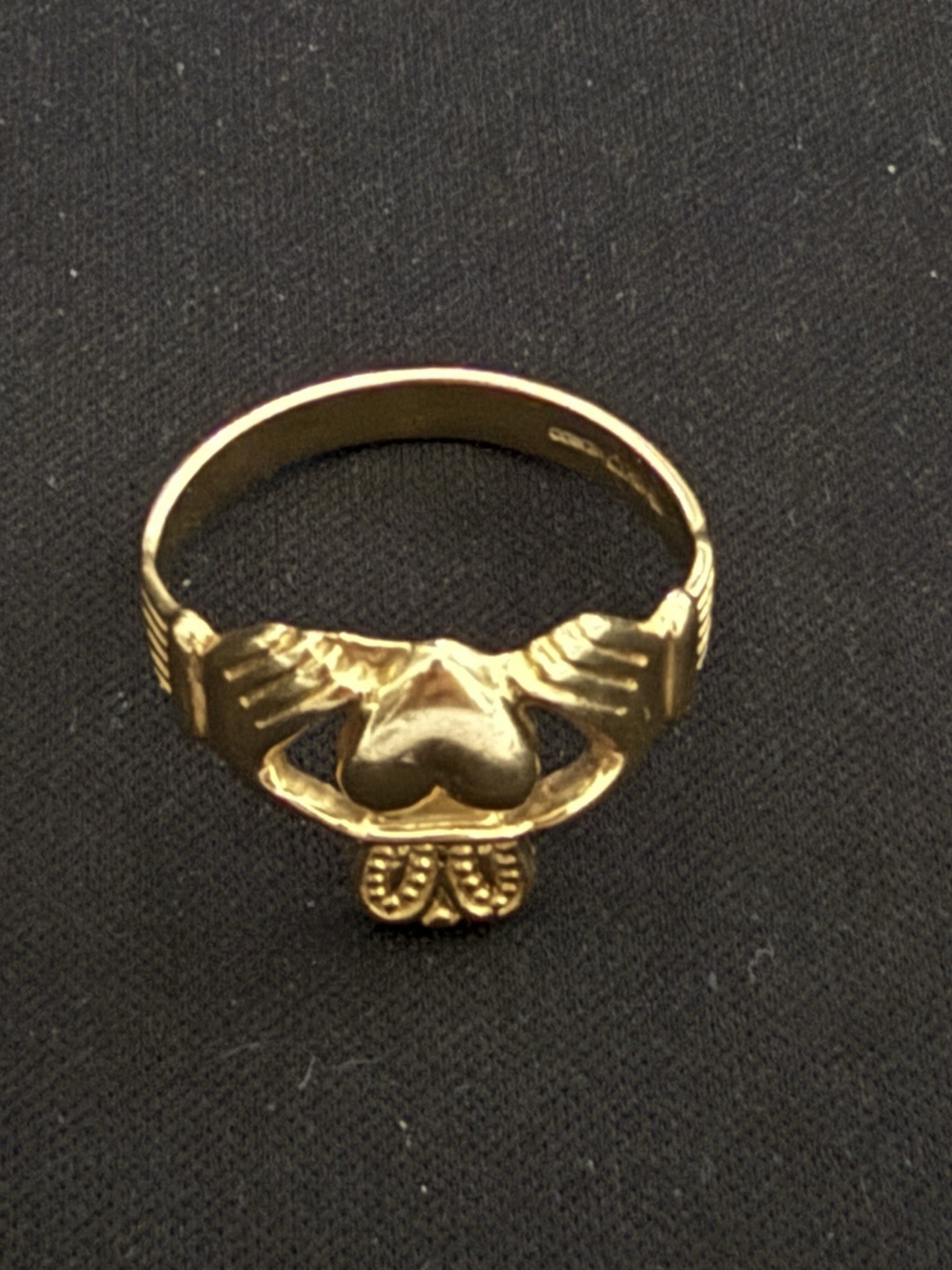Claddagh Celtic Ring Solid Real 10K Yellow Gold S… - image 7