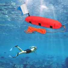 Scuba Diving Spearfishing  Inflatable Buoy Float w/ Dive Flag  Rope