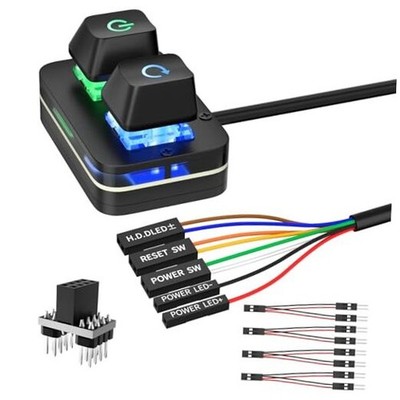 PC Power Button, Desktop Computer External PC Power Supply Switch for Computer
