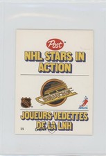 1981-82 Post NHL Stars In Action Stand-ups Stan Smyl #25 w8u
