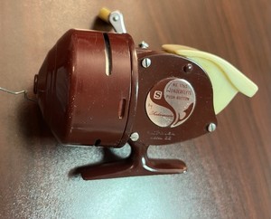 Vintage Shakespeare Wonderflyte 1765 Push Button Fishing Reel w/ Box, Papers