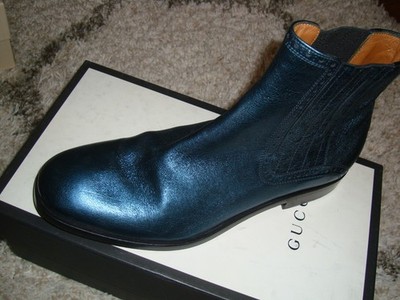 Roberto Cavelli shoes men's used Turquoise Green Chelsea Boots size 44/US