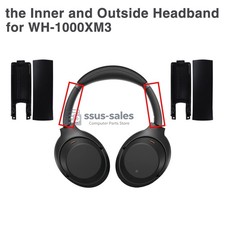 Inner  Outer Headband Slider Side Covers Black For Sony WH  1000XM3 Headphones