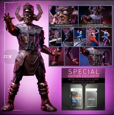Hot Toys Galactus Fantastic 4 27.5in Jumbo Sofvi Light Up w/ 5 Mini Figures