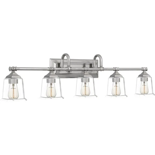 Quoizel NLC8605 Nicholas 5 Light 42"W Bathroom Vanity Light - Nickel - Picture 12 of 12