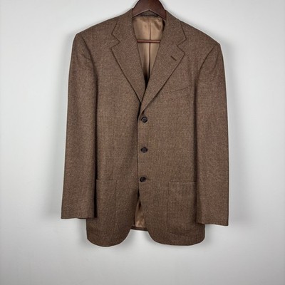 Loro Piana X Del Mare 1911 Sport Coat Mens 50R Brown Zelander Merino Wool Italy