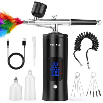 Airbrush Kit with Compressor 48PSI High-Pressure, Non-Clogging Air Brush Set ...