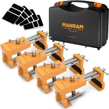 Cabinet Clamps 4 Pack - Protective Case Included - Clamps for Cabinets