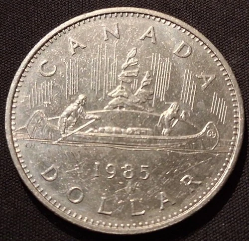 1985 Canada $1 Voyageur Dollar - QE II
