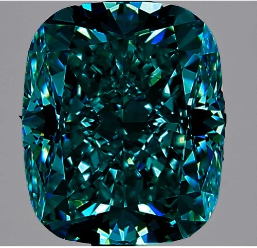 80.92ct VVS1/Vivid Blue Cushion Cut Loose Moissanite Diamond/Pass Diamond Tester